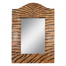 Rectangular mirror with coconut surround
